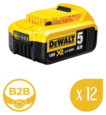 Image de Lot de 12 batteries DeWALT DCB184P12 (18 V - 5,0 Ah)
