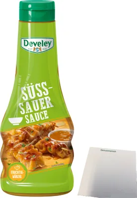 Produktbild von Develey Süß-Sauer Sauce 1er Pack (1x250ml Flasche) + usy Block