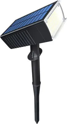 Produktbild von Solar-Gartenleuchten Aussen, Warmweiß Rasenlampe, solarbetriebene Erdspiessleuchte, Landschaftsleuchte, Wandleuchte, 90° drehbarer Lampenkopf, IP65