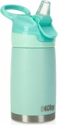 Immagine prodotto di Nuby Thirsty Kids Flip It Reflex Edelstahl 284 ml Aqua Minze Alimentazione