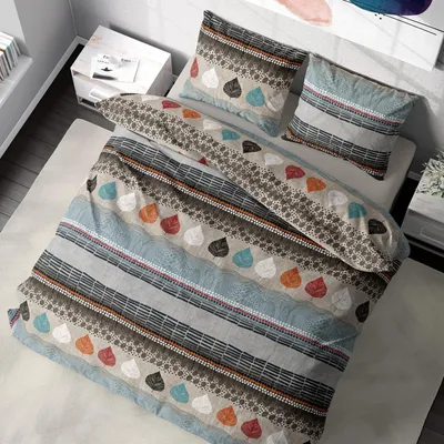 Zdjęcie produktu dla Omgoods - Zestaw pościeli z bawełny premium, 200 x 200 cm, w skład zestawu wchodzą: kołdra i 2 poszewki na poduszki