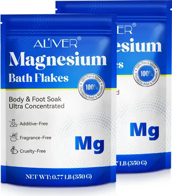 Immagine prodotto di Fiocchi di magnesio per il bagno di piedi e corpo Aliver - 350 g