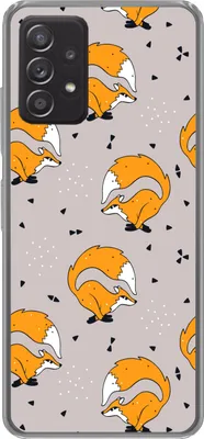 Produktbild von MuchoWow® Handyhülle Schutzhülle Hülle für Telefoonhoesje Samsung galaxy a73 Mädchen - Fuchs - Tiere - Muster - Mädchen - Kinder - Kinder Silikon Softcase Handy Hülle - Handyhülle