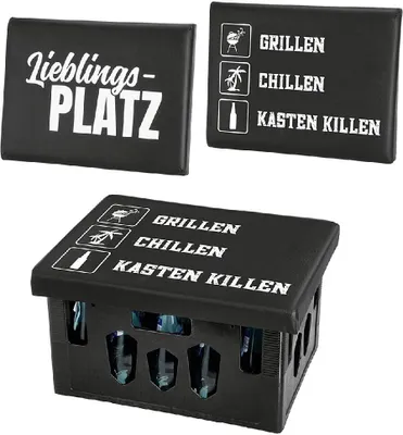 Produktbild von Bierkastensitz mit Spruch 43x33cm sortiert