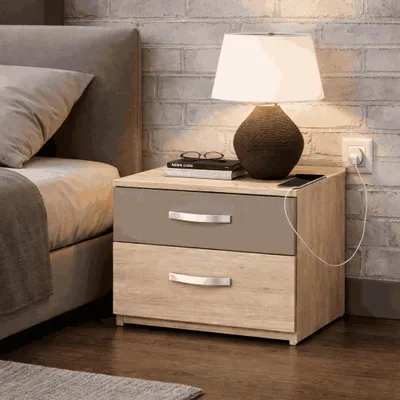 Produktbild von Nachttisch 2er Set Nachtkommode Nachtschrank Nachtkommode Nachtkonsole Schublade