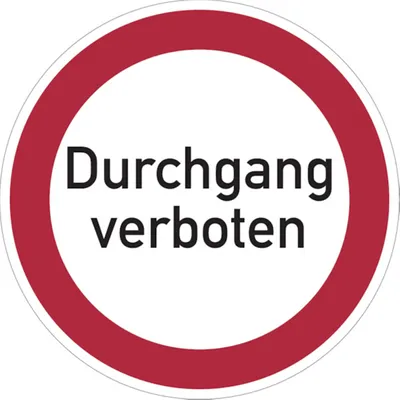 Produktbild von Dreifke® Verbotsschild, Durchgang verboten - praxisbewährt | PVC | 300mm, 1 Stk