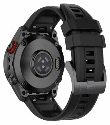 Produktbild von By Qubix Silikon Sportarmband - Schwarz - passend für Garmin Quatix 8 - 47 mm
