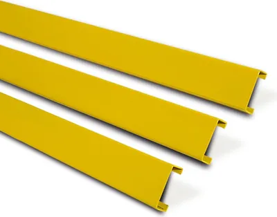Produktbild von PROREGAL Rammschutz-Planke | HxBxT 10x100x4cm | Kunststoffbeschichteter Stahl | Gelb
