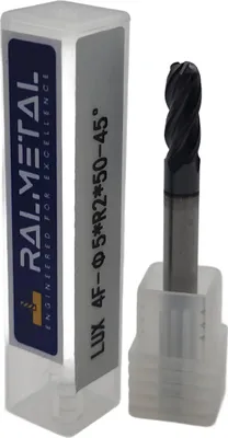 Obrázek produktu pro Fréza s poloměrem 4P VHM 5 x R2,0 x 50 mm 45 HRC