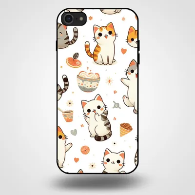 Produktbild von Smartphonica Handytasche für iPhone SE(2020-2022) mit Katzenaufdruck - TPU-Hülle mit Katzen-Design