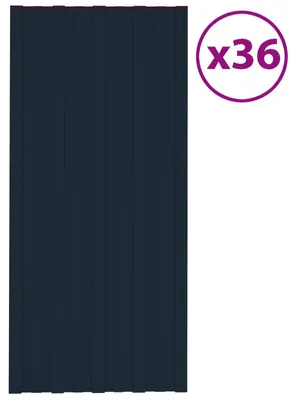 Produktbild von vidaXL Dachpaneel 36 pcs Anthrazit 100 x 45 cm Verzinkter Stahl