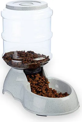 Produktbild von Buxibo Futternapf für Hunde/Katzen – transparenter Napf 3,5 Liter – automatischer Nachfüllvorgang – 32 x 32 x 18 cm
