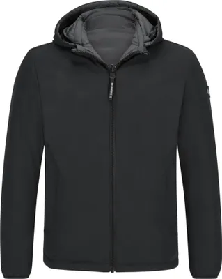 Produktbild von MSTyron Wendejacke Schwarz Größe 52 atmungsaktiv wasser- und winddicht mit abtrennbarer Kapuze