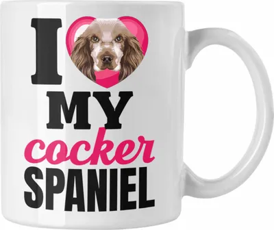 Produktbild von Trendation - Cocker Spaniel Besitzerin Tasse Geschenk Lustiger Spruch Geschenkidee I Love My Cocker Spaniel (Weiß)