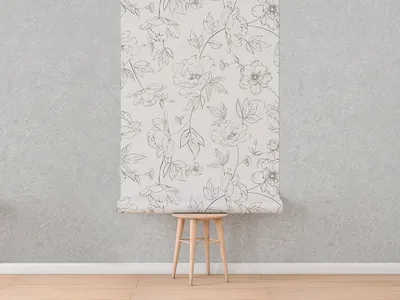 Produktbild von Coloray Fototapete 104x70 cm Latextapete Magicstick - Skizzierte Blumen