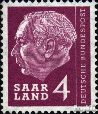 Produktbild von Briefmarken Saarland 1957 Mi 383 gestempelt Bundespräsident Heuss (I)
