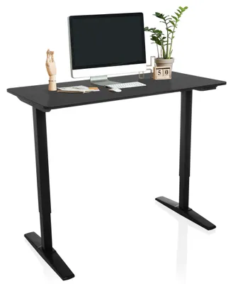 Obrázok produktu pre hjh OFFICE Elektrický výškovo nastaviteľný stôl STAND CARBON Výškovo nastaviteľný počítačový stôl 75,0 - 120,0 x 120,0 x 60,0 cm