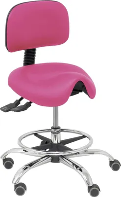 Image de Tabouret Zarza en similicuir rose