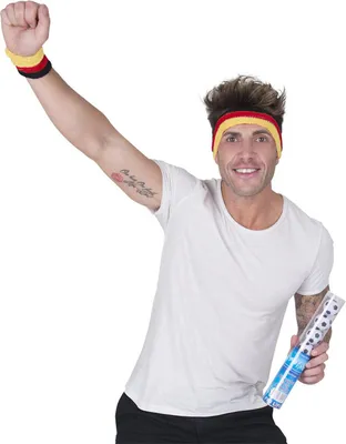 Produktbild von Deutschland Fan Artikel "Schweißbänder" 62598 | Schwarz Rot Gelb