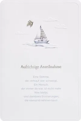 Produktbild von Trauer Beileid Kondolenz Finest Collection Karte mit Briefumschlag