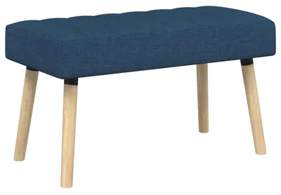 Produktbild von vidaXL Kanalgepolsterte Bank Blau 80 x 40 x 46 cm Stoff