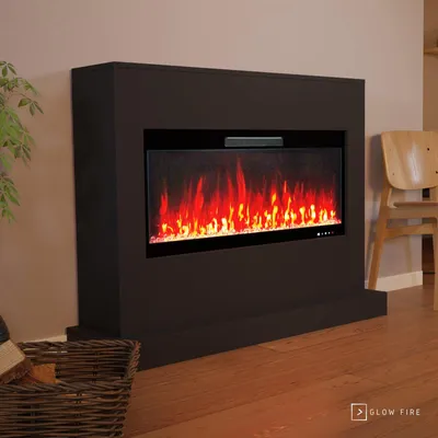 Produktbild von Glow Fire Elektrokamin 'Zeus106' | LED Standkamin in schwarz mit Heizung (1500 W) | HxBxT: 100x135x35 cm
