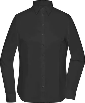 Produktbild von James & Nicholson Damenbluse Ladies Long-Sleeved schwarz Größe L