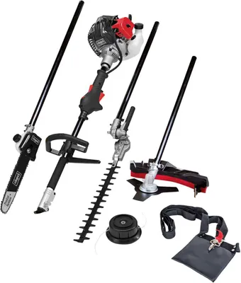 Produktbild von Scheppach Benzin MFH5200-4P | 1,8 PS | 4in1 Multitool | Rasentrimmer, Heckenschere, Hochentaster, 250mm Schwert/Kette, schwenkbar | Schnellwechsler