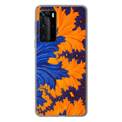 Produktbild von MuchoWow® Handyhülle Schutzhülle Hülle für Huawei P40 Pro Blätter - Kunst - Psychedelisch Silikon Softcase Handy Hülle - Schutz