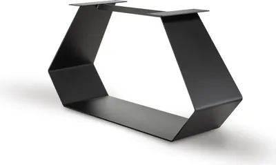 Produktbild von Tischgestell Diamant 120x40x72 Flachstahl Lasergeschnitten Schwarz