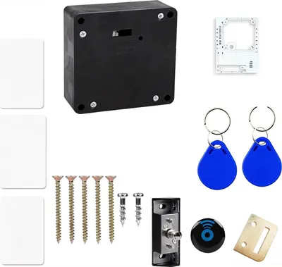 Produktbild von RFID Schubladenschloss ohne Bohren, Schrankschloß Möbelschloß NFC Handy, Elektronisches Möbelschloss für Schrank