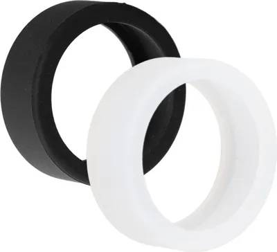 Zdjęcie produktu dla 2Pcs Smart Ring Silicone Cover Cienki, lekki, przyjazny dla skóry, silikonowy, elastyczny futerał Smart Ring Protector Czarno-biały M dla rozmiaru 11 12 13