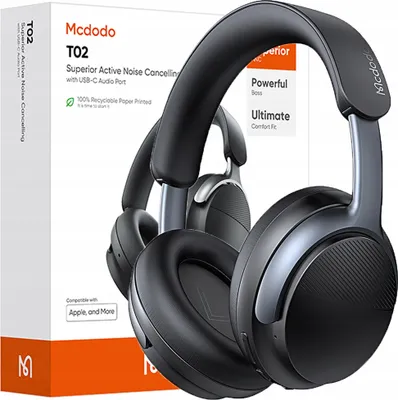 Immagine prodotto di Mcdodo Cuffie wireless Bluetooth con microfono ANC nere