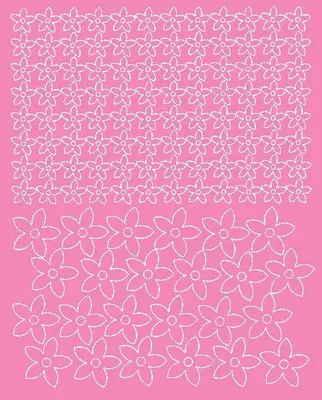 Immagine prodotto di Adesivi per caschi da bicicletta, fiori, 120 pezzi, rosa brillante