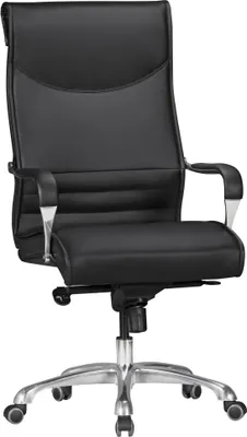 Produktbild von Bürostuhl BIGBOSS Bezug Kunstleder Schwarz Schreibtischstuhl bis 150 kg | XXL Design Chefsessel höhenverstellbar | Drehstuhl ergonomisch mit Armlehnen & hoher Rückenlehne | Wippfunktion