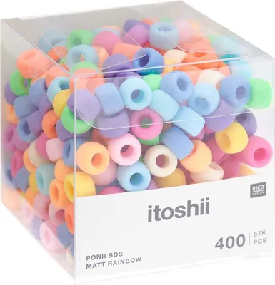 Produktbild von itoshii Perlenmix "Ponii Beads" Matt Rainbow