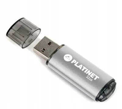 Obrázok produktu pre Platinet PMFE32S, 32 GB, USB Typ-A, 2.0, 22 MB/s, Čiapky, Strieborná