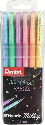 Obrázek produktu pro Rollerový fix Pentel Hybrid Milky – gelový – pastelové barvy – 6 barev