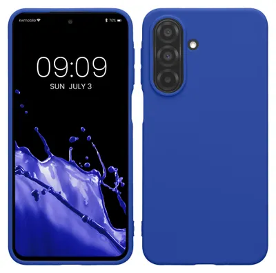Produktbild von kwmobile Hülle für Samsung Galaxy A27 5G TPU Case - Handyhülle unterstützt kabelloses Laden, flexible Schutzhülle, gummiertes Cover in Baltik Blau