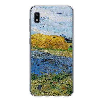 Produktbild von MuchoWow® Handyhülle Schutzhülle Hülle für Samsung Galaxy A10 Heuballen unter einem regnerischen Himmel - Vincent van Gogh Silikon Softcase Handy Hülle - Schutzhülle