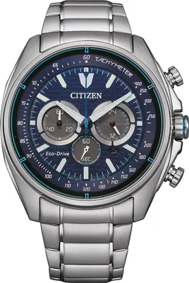 Citizen CA4560-81L Eco-Drive Herren-Chronograph Stahl/Blau 1