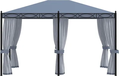 Obrázok produktu pre vidaXL Pavilón s moskytiérou 3x4 m antracitová oceľ