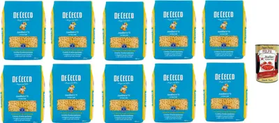 Produktbild von De Cecco Anellini N°71, 100% Italienisch Pasta Nudeln 10x 500g + Italian Gourmet Polpa 400g