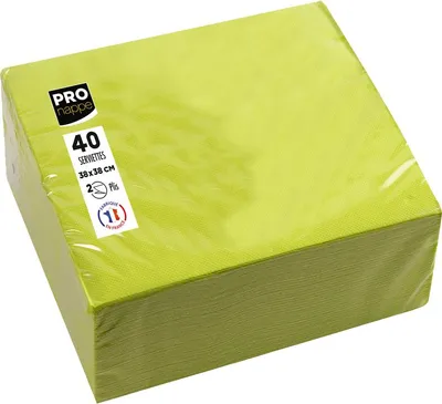 Produktbild von PROnappe Dinner-Servietten 380 x 380 mm gelb 40 Stück