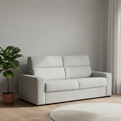 Immagine prodotto di Quindici - Divano Letto 3 Posti, 220x95 cm Grigio Chiaro, Sfoderabile  Italy