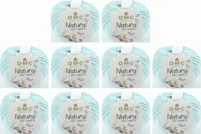 Obrázok produktu pre 10x DMC Natura Just Bavlna – matná, jemná priadza zo 100 % česanej bavlny, 302 (farba N100)
