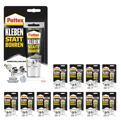 Produktbild von Pattex Montagekleber Kleben statt Bohren Kristallklar 12 x 90g