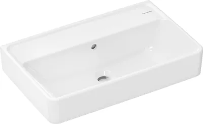 Productafbeelding van Hansgrohe Wastafelblad Compact Xanuia, 600x370 mm, zonder kraangat met overloop, wit, 60214450
