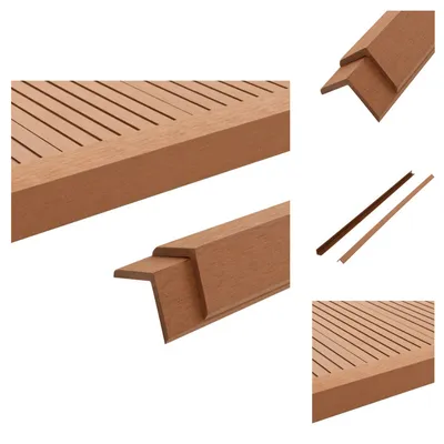 Produktbild von vidaXL Winkelleisten 5 Stk. WPC 170 cm Hellbraun -  Fußböden & Teppichböden