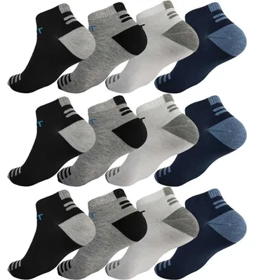 Produktbild von 12 Paar Sneaker Socken Herren Damen Sport Socken Baumwolle, 12 Paar, mix12 39-42